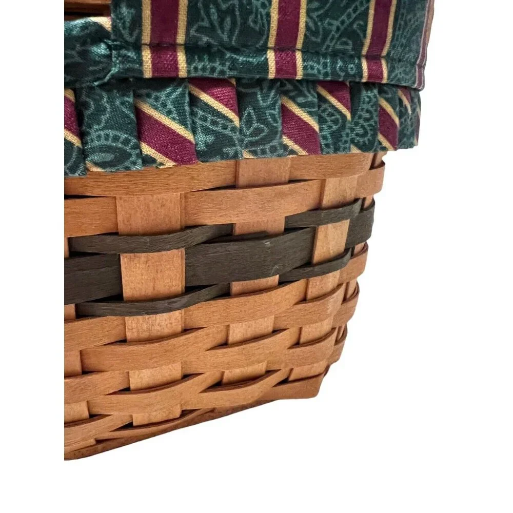 Longaberger Snowflake Basket 1997 Christmas Collection Liner & Divider Insert - Picture 4 of 16